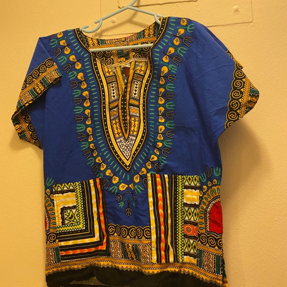 Kid’s Blue & Red Dashiki